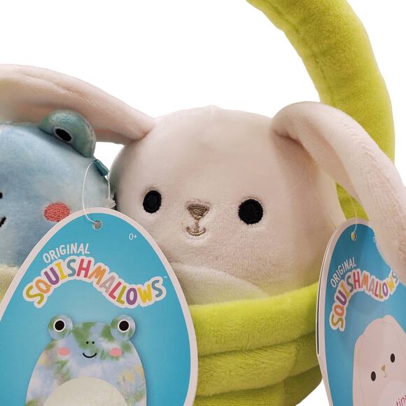 Squishmallow Easter Basket Ferdie Frog and Valentina Bunny Squishmallows - Picture 4 of 8